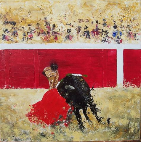 tauromachie �tude N�6 - Peinture - Roland CIPRIEN